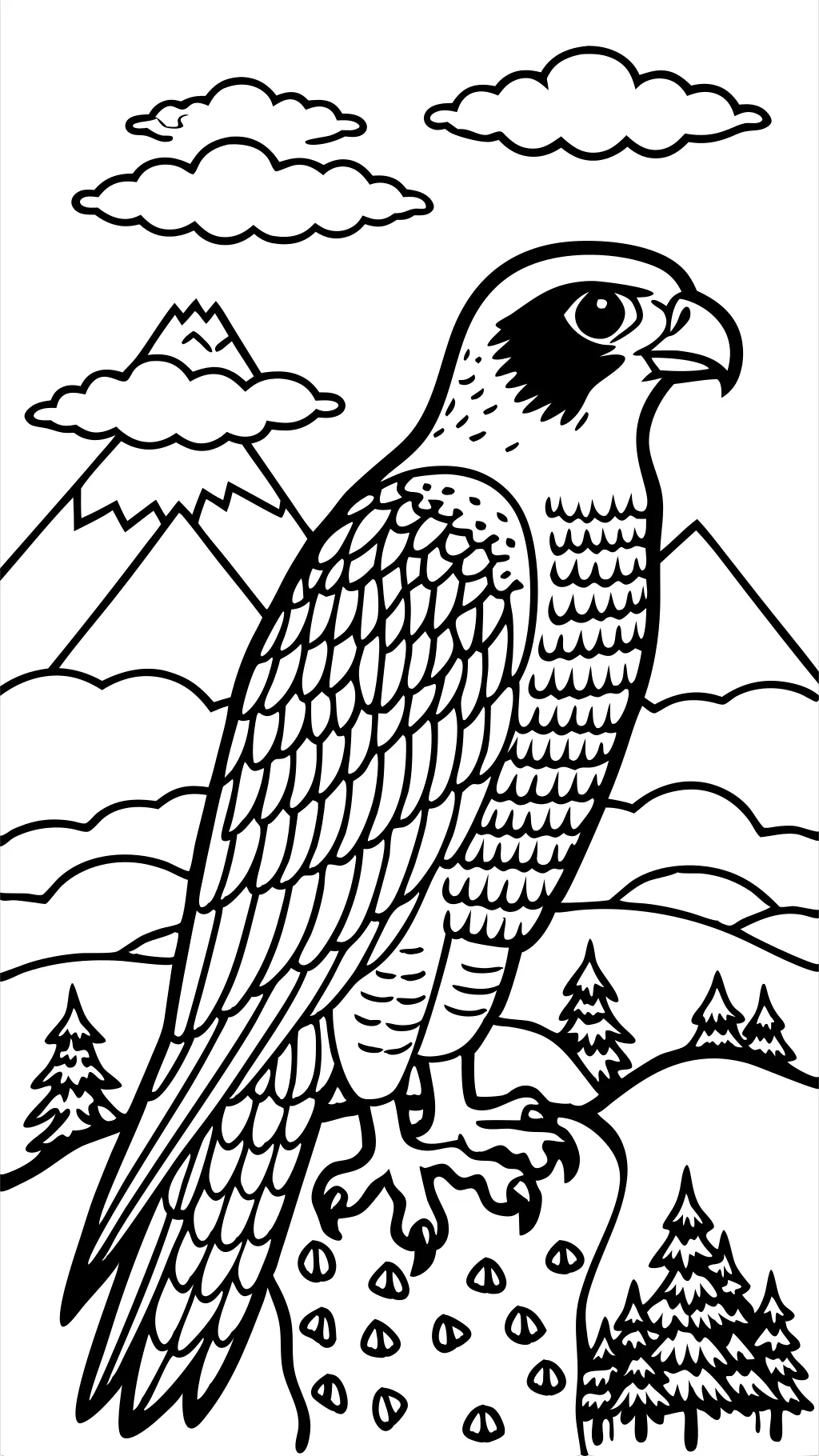 coloring pages falcon